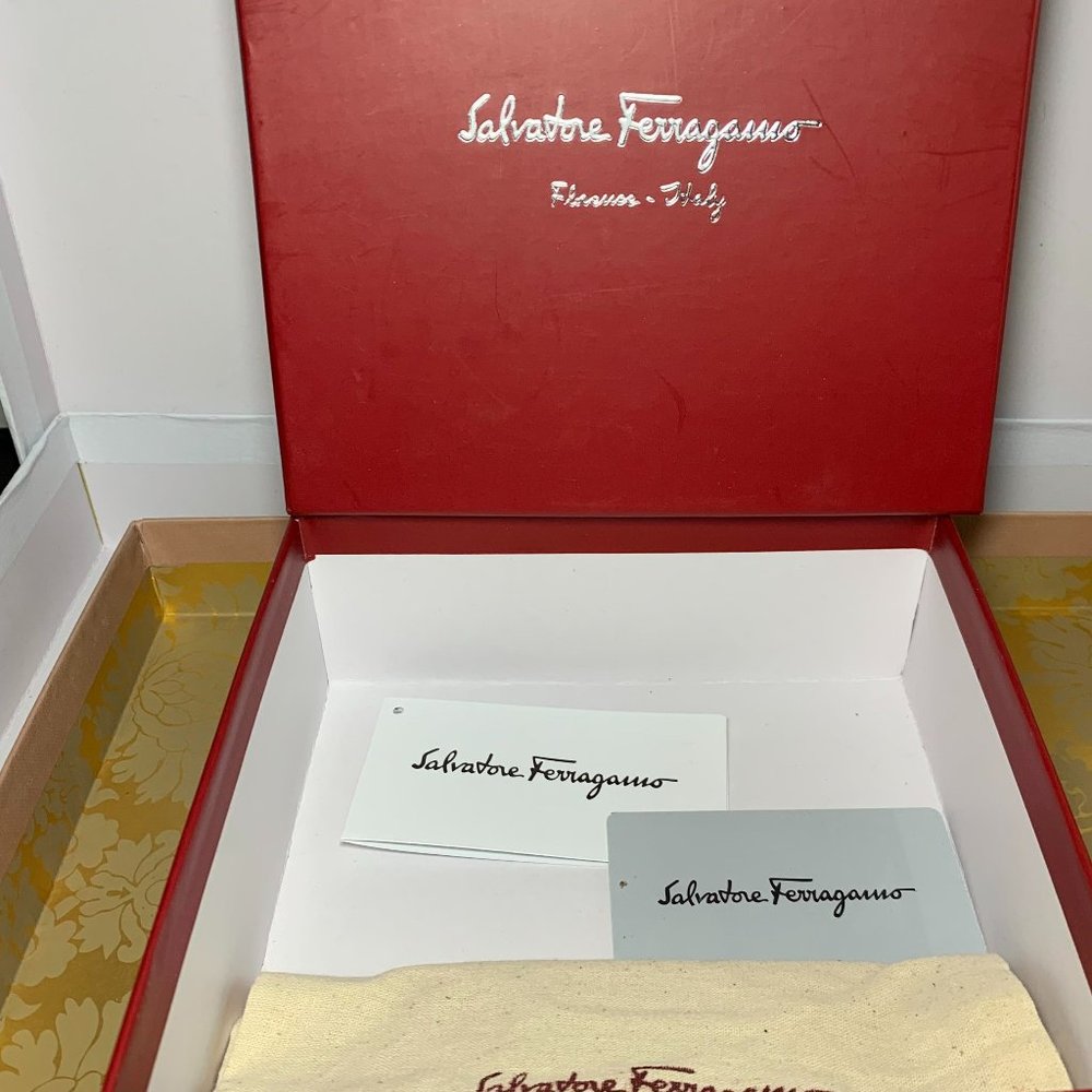 Salvatore Ferragamo Box, Dust Bag and Cards. Brand New.